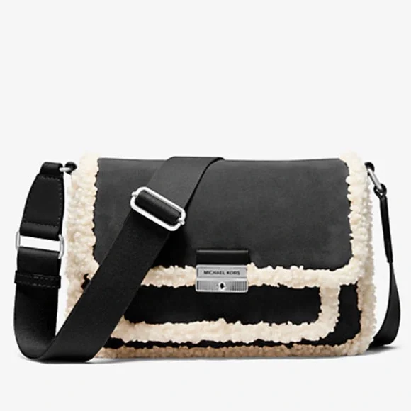 MICHAEL KORS Bradshaw Medium Suede and Faux Shearling Messenger Bag
Black
NWT - Picture 2 of 16